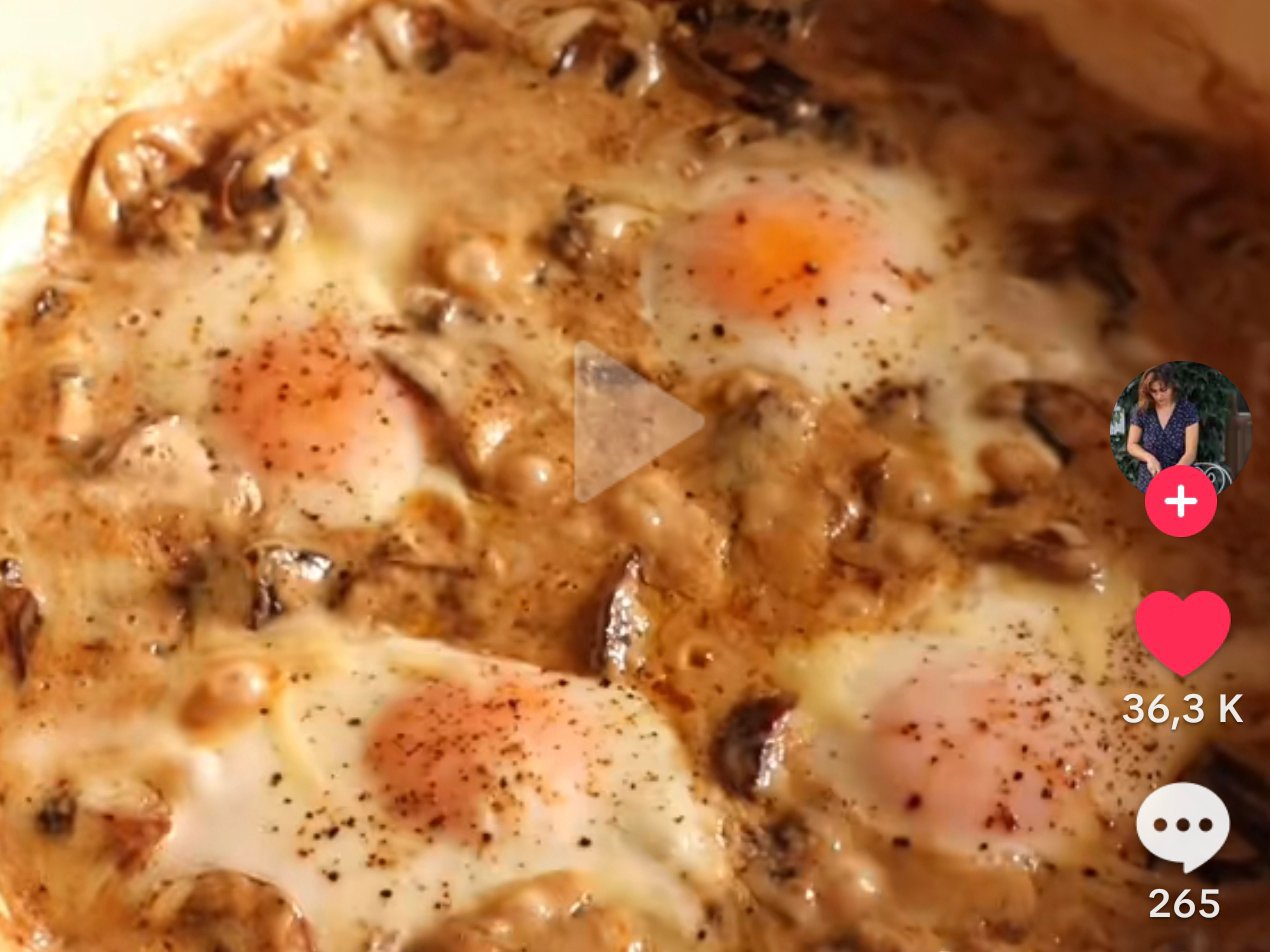Œufs crémeux aux champignons et comté